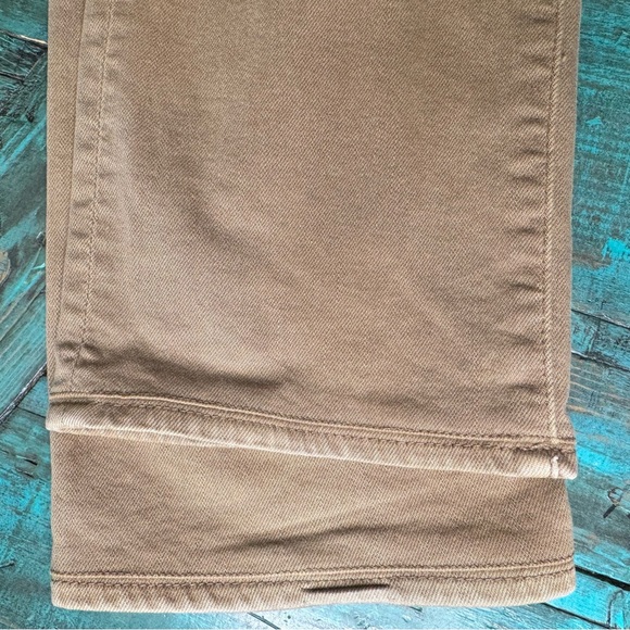 7 For All Mankind Slimmy Slim Straight Leg Tan Jeans Size 33 - Picture 4 of 16